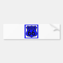 ¡Personalizar azul de la ruta 66 él! Pegatina De Parachoque