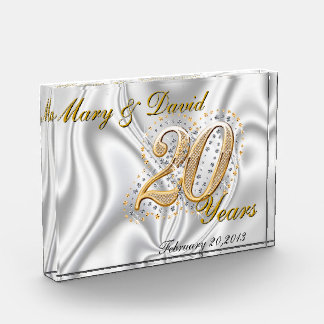 Personalize 20 Year Anniversary Awards