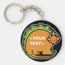 Personalize a Dinosaur, <YOUR TEXT> Key Chains
