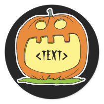 Personalize a Jack-O-Lantern, <TEXT> stickers