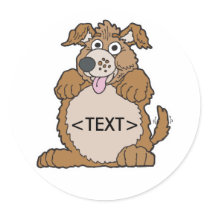 Personalize a Puppy Dog, <TEXT> stickers