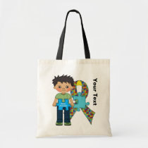 autism, awareness, tote, bag, children, education, school, daycare, Bag with custom graphic design