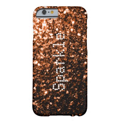 Personalize Beautiful Bronze glitter sparkles Barely There iPhone 6 Case