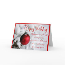 Personalize Blank Christmas Ball Ornament Greeting cards