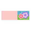Personalize Blank Flowers Skinny Profile Card business cards