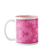 Personalize Bright Pink Camouflage Mug