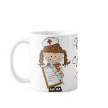 Personalize Brunette Nurse Gifts! Coffee Mugs