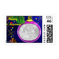 Personalize Christmas Ball Photo Postage postage by dizzypixels Personalize Christmas Ball Photo Postage postage