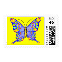 Personalize Colorful Butterfly Postage postage