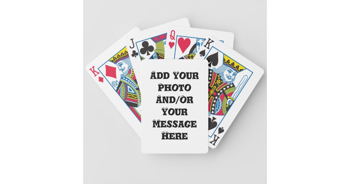 Personalize Customizable Deck of Playing Cards Zazzle