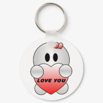 Personalize Cute LOVE YOU Character keychains by iSAYyouSAY Personalize Cute LOVE YOU Character keychains