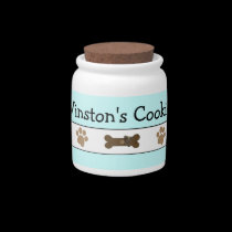 Personalize Dog's Name-Bones and Pawprints candy jars
