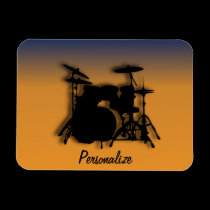 Personalize Drum Set  Flex Magnet magnets