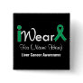 Personalize Emerald Green Ribbon Liver Cancer Buttons
