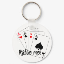 Personalize Gambler Key Chain Keychain - Aces