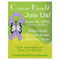Personalize General Cancer Fundraising Benefit Custom Flyer