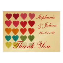 Personalize Hearts Thank You Wedding Cards business cards by dizzypixels Personalize Hearts Thank You Wedding Cards business cards
