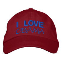 Personalize I LOVE Obama Commemorative embroidered hats by Obama_Keepsakes Personalize I LOVE Obama Commemorative embroidered hats