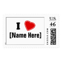 Personalize I Love postage