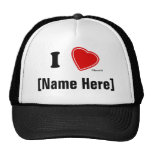 Personalize I Love Trucker Hat