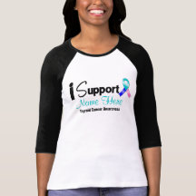 Personalize I Support Thyroid Cancer Awareness Shirt
