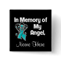 Personalize In Memory Angel Gynecologic Cancer Pin