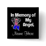 Personalize In Memory Angel Male Breast Cancer buttons