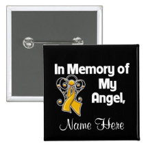 Personalize In Memory of My Angel Appendix Cancer Pins