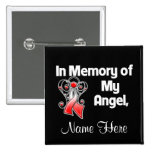 Personalize In Memory of My Angel Oral Cancer buttons