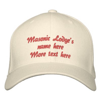 Personalize Initials Masonic Lodge Embroidered Hat Personalize Initials Masonic Lodge Embroidered Hat
