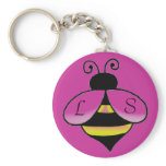 Personalize Initials / Name Cute Bee Keychain