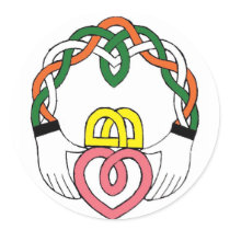 PERSONALIZE IRISH CLADDAGH stickers