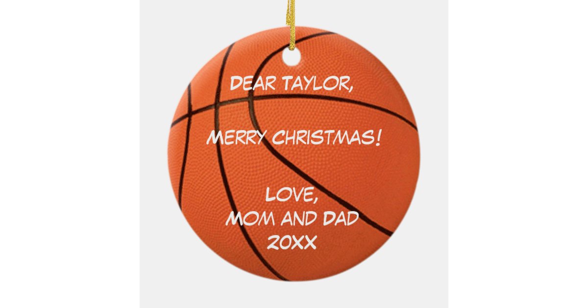 Personalize It Basketball Ceramic Ornament Zazzle 