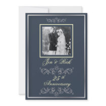 Personalize it! Photo 25th Anniversary/DIY color! Personalized Invites