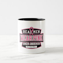 Personalize it REAL MEN WEAR PINK Breast Cancer Mug