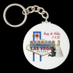 Personalize Las Vegas Wedding Keepsake Keychain keychains