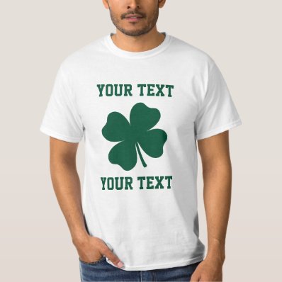 Personalize Lucky Shamrock T Shirt