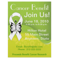 Personalize Lung Cancer Fundraising Benefit Custom Flyer