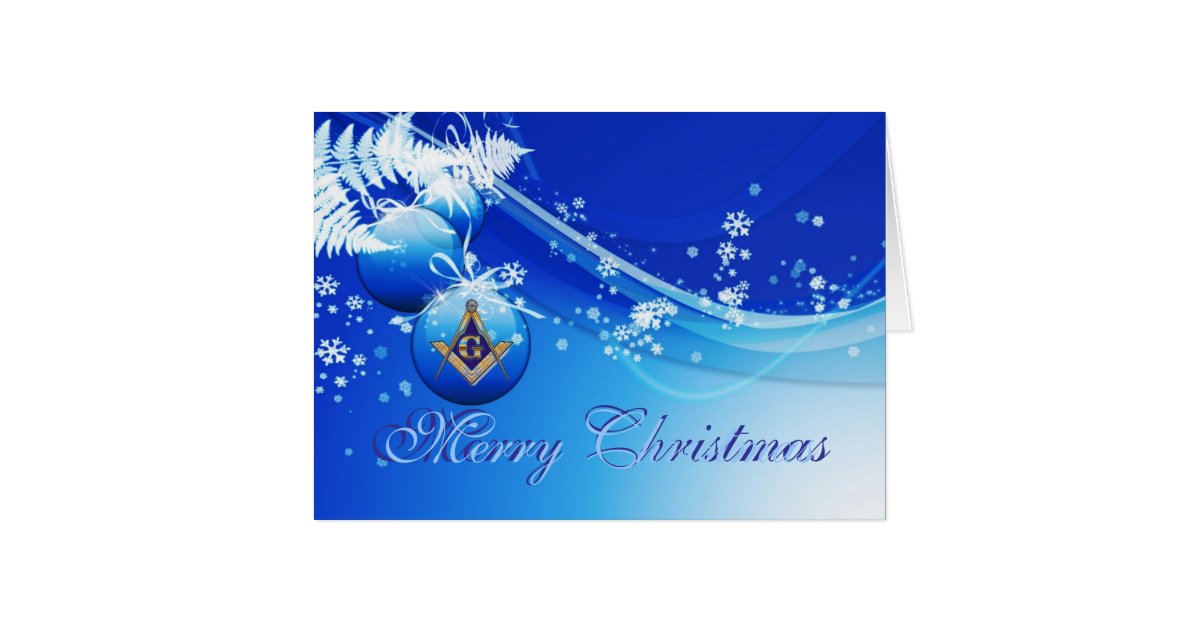 Personalize Masonic Christmas Greetings Card | Zazzle