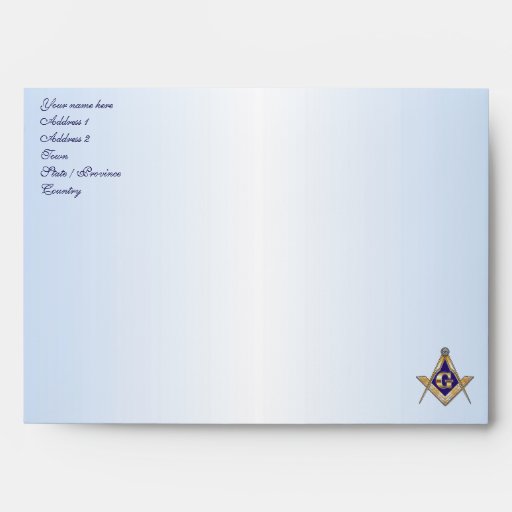 Personalize Masonic Emblem Christmas Greeting Card Envelope