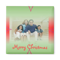 Personalize Merry Christmas Photo Magnet by dizzypixels Personalize Merry Christmas Photo Magnet