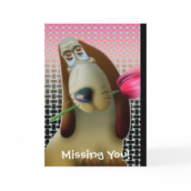 Personalize Missing You Blank Card by dizzypixels Personalize Missing You Blank Card