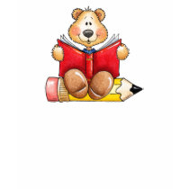 Personalize Name Cute Bear Reading Kids T-shirt by dizzypixels Personalize Name Cute Bear Reading Kids T-shirt