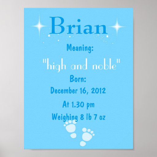 Personalize Name meaning keepsake nursery room Poster Zazzle