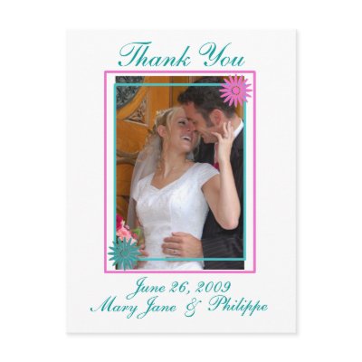 Personalize Photo Thank You Note Postcard by dizzypixels