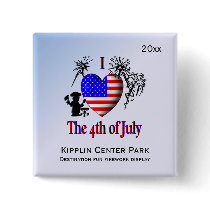 Personalize Pins I Heart the 4th of July