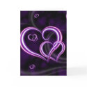 Personalize Purple Hearts Elegant cards