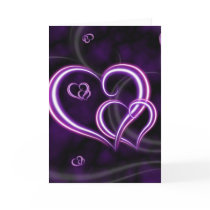 Personalize Purple Hearts Elegant cards by dizzypixels Personalize Purple Hearts Elegant cards