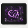 Personalize Purple Hearts Elegant Mouse Pad