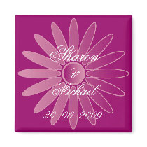 Personalize Purple Wedding Favor magnets